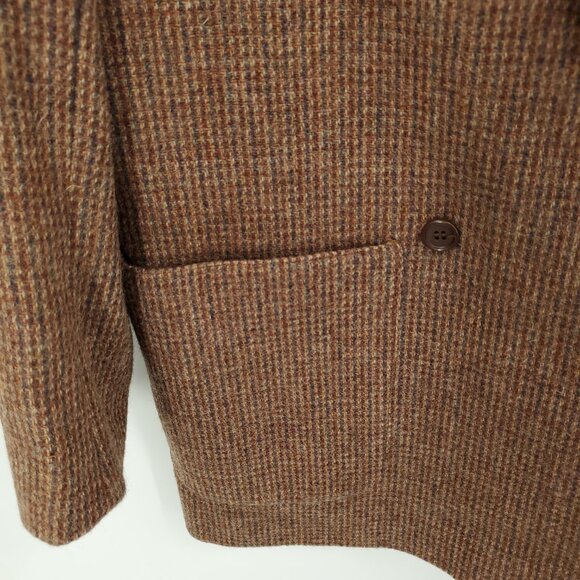 VTG Peabody House 100% Wool Tweed Long Line Blazers 10 Brown/Tan - Picture 8 of 16